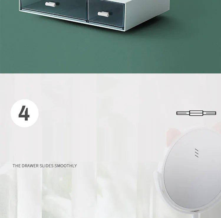 Desk Storage Drawers Desk Document Sundries Holder Cosmetic Desktop Organizer Box Cabinet Home Office Stationery Stackable Box