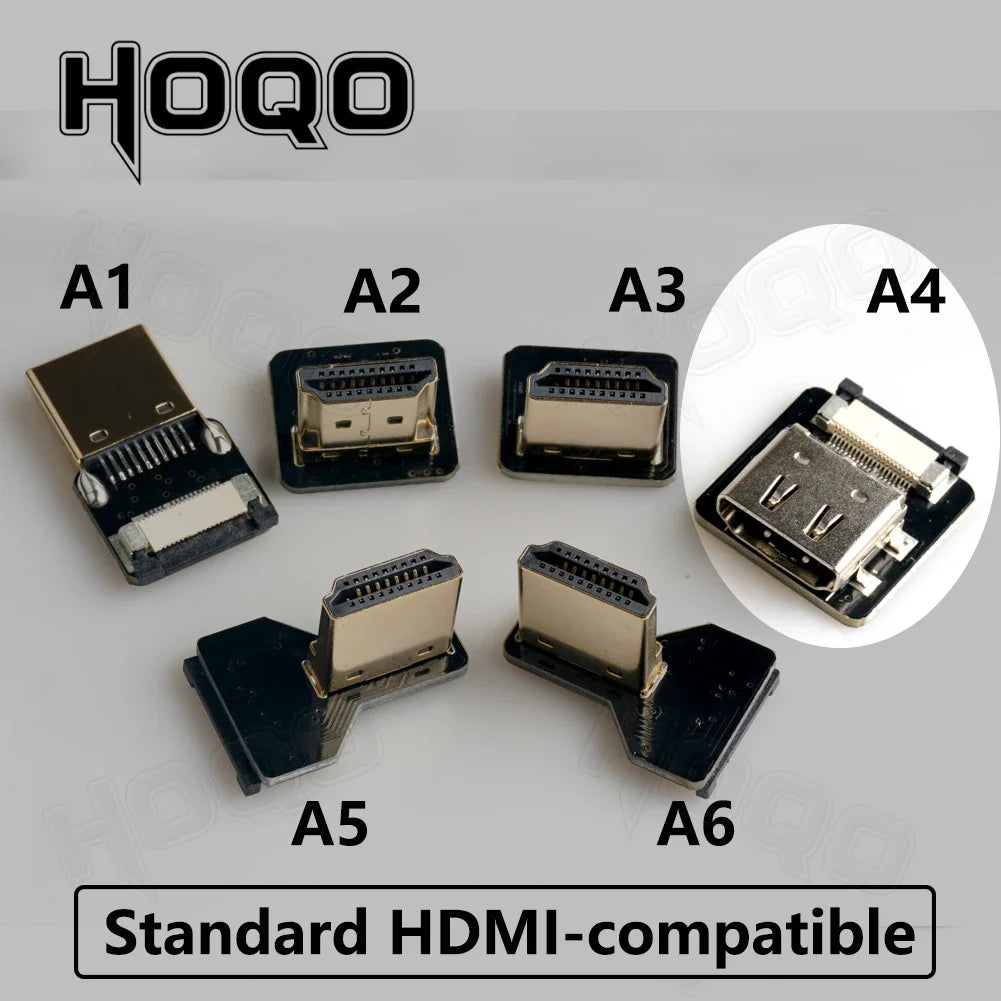 HDMI-compatible FPV Cable Micro/Mini HD-90 Degree Adapter FPC Ribbon Flat Pitch 20pin For TV Projector Multicopter Aerial Photog