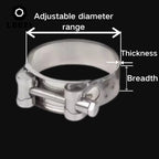 304 Stainless Steel Powerful Hose Pipe Tube Clamps Exhaust Air Water Pipes Durable Sealing Powerful Strength Repair Welding Tool