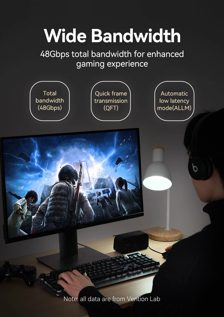 Vention HDMI-Compatible 2.1 Cable 8K/60Hz 4K/120Hz for Xiaomi Mi Box PS5 Dolby Vision 48Gbps HDMI-Compatible 8K HDMI 2.1 Cable