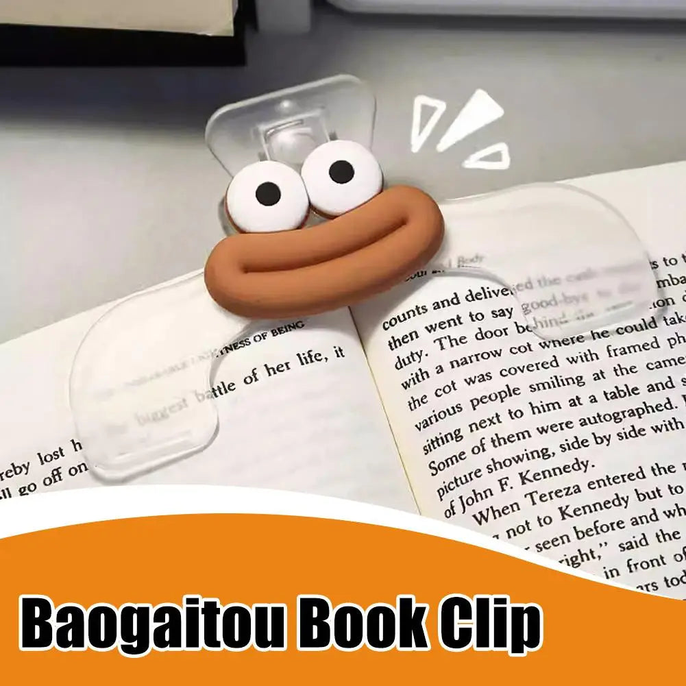 Funny Book Folder Clip Simple Reading Aid Fixed Book Holder Creative Design Practical Note Holder For Bookstore Kawaii Paperclip
