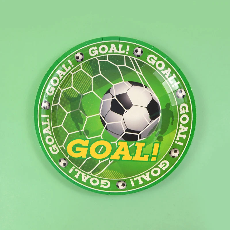Soccer Party Disposable Tableware Paper Plates Cups Napkins Tablecloth Kids Boys Football Birthday Party Decoration Supplies