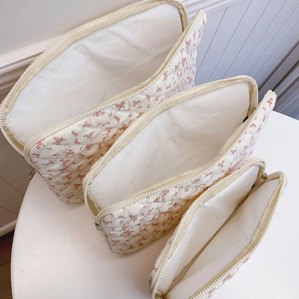 1 Pc Chic Flower Print Quilted  Laptop Bag 11 Inch/14 Inch/15 Inch Computer Bag Protection Case Laptop Sleeve Computer Case Bag
