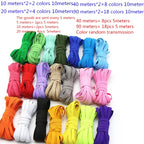 5m 10m 20m 40m 90m Elastic Elastic Band 6mm Color Sewing Household Rubber Band Elastic Band Garment Sewing Accessories