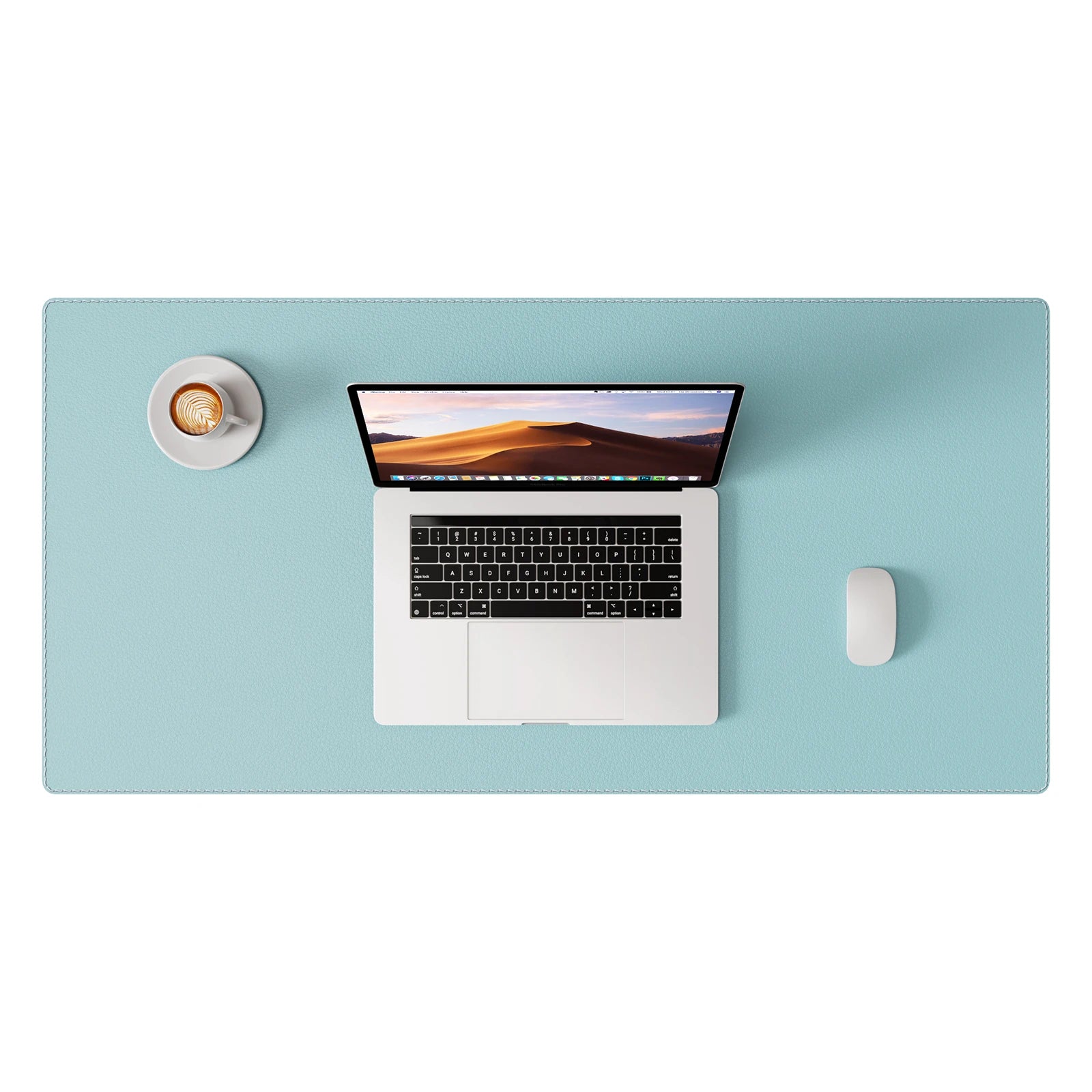 Desk Pad Protector, Mouse Pad, Office Desk Mat, Non-Slip with Stitched Edges PU Leather Desk Blotter for Office Home School