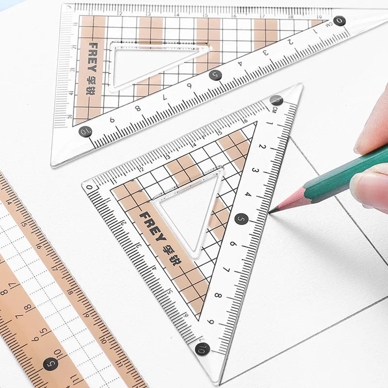 7 Pcs/set Mathematical Rulers Set Multi-function Professional Compass Ruler Drawing Tools School Supplies Students Stationery