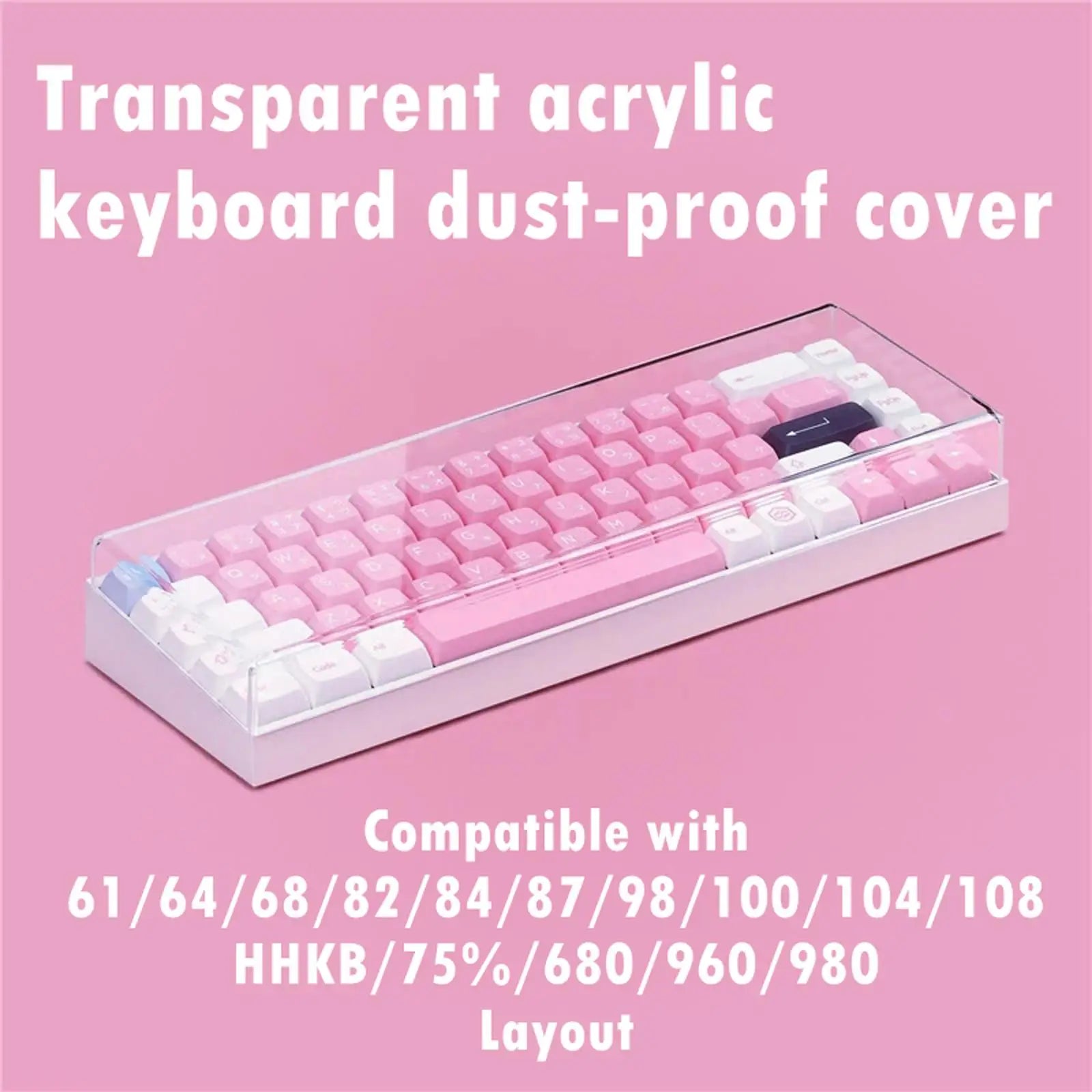 Acrylic Mechanical Keyboard Dust Cover Professional Easy to Use Computer Keyboard Accessories Transparent Protector for Office