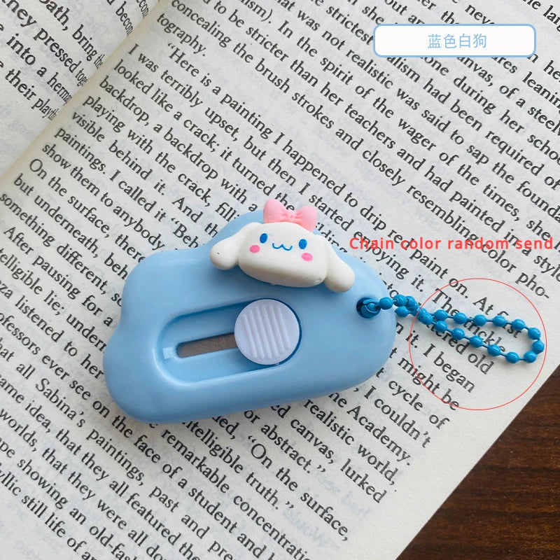 1pc Dopamine Cloud Mass Letter Opener Cartoon Cute Utility Knife Student Mini Box Cutter Hand-made Sharp