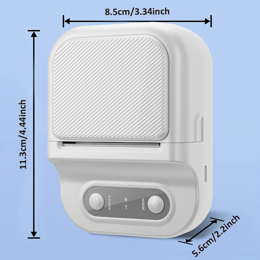 Mini Portable Thermal Printer 12-57mm Self-adhesive Label Printer Inkless Bluetooth Sticker Printing Machine like B21 Printer
