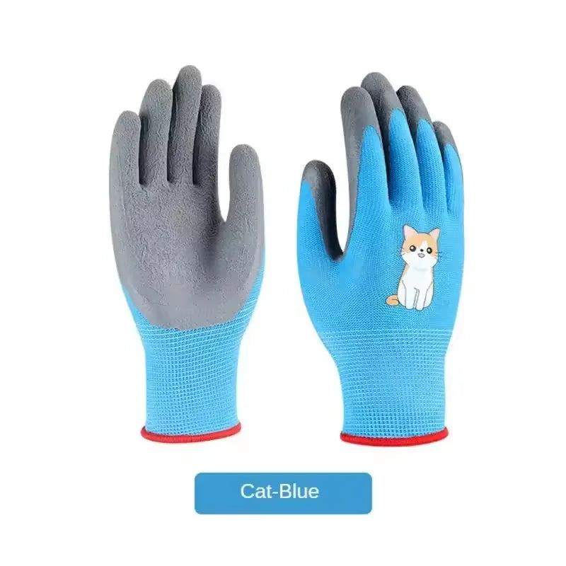 Kids Safety Protection Gloves Durable Waterproof Work Garden Non-Slip,Children Latex Gloves,Puncture-resistant,Kitchen