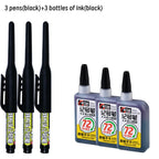 Lot 45mm Waterproof Long Head Nib Deep Hole Markers Pen Tile Carpenter Pen Multi-purpose for Woodworking Black/Blue/Red Ink