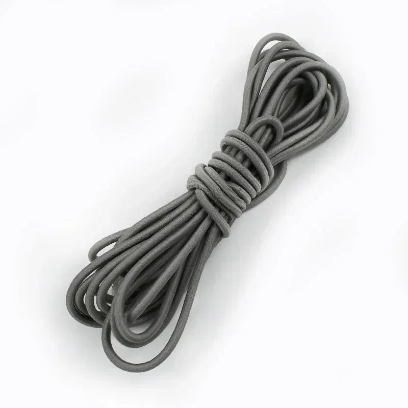5/10/20/50M 4mm Multicolor Elastic Band Round Hair Bungee Rope Hat Drawstring Rubber Bands Clothes Spring String Cord Sewing Bia