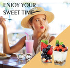 Disposable Plastic Mousse Cup Mini Ladder Shaped Pudding Dessert Cup for Hotel Party and Sweet Shop Disposable Plastic Cups