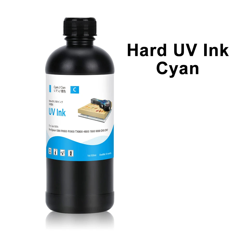 500ml LED UV Ink for Epson All Flat UV Printers For Epson 1390 R1800 R1900 TX800 4800 7880 9880 DX5 DX7 Printer