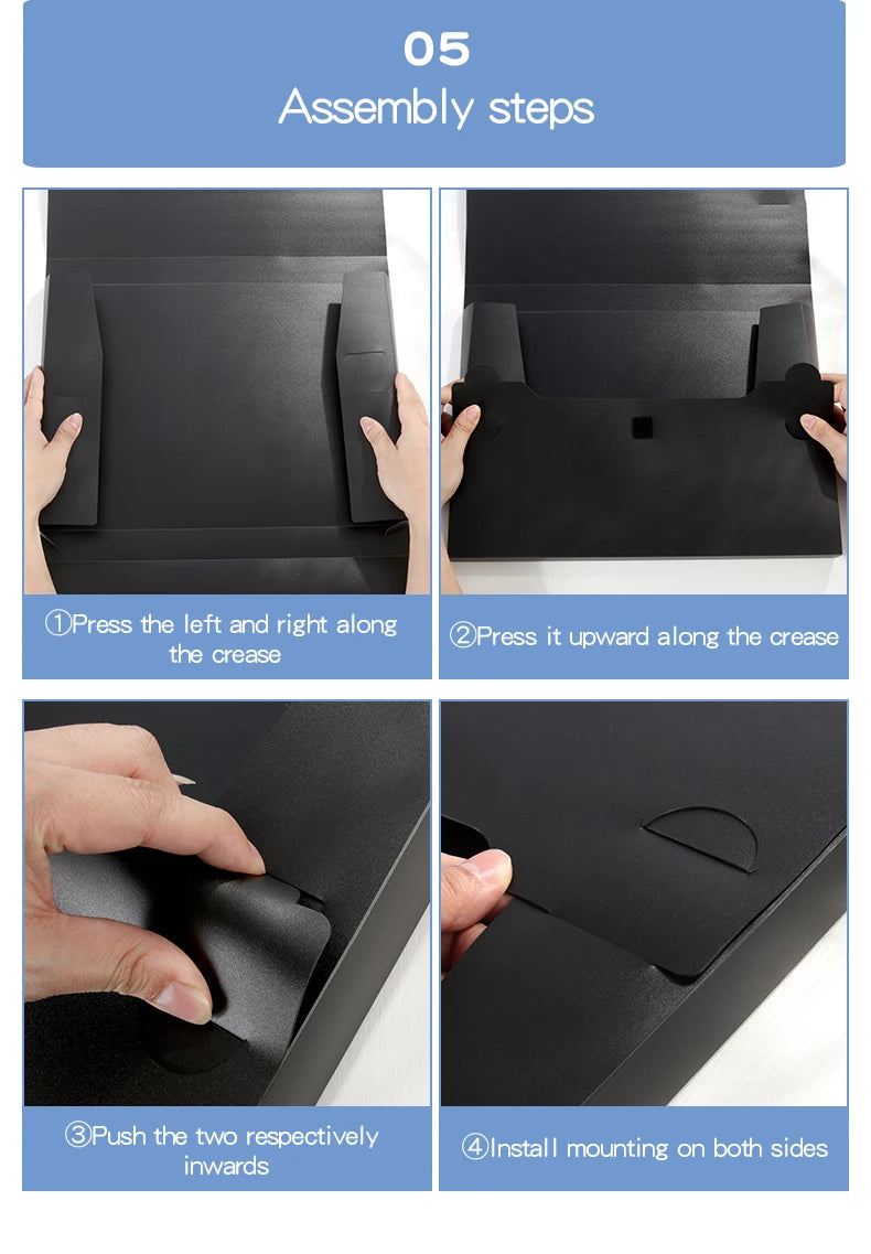 A3 Document File Box High-grade Type Foldable BuckleThickened Waterproof Large Capacity Plastic Paper Storage