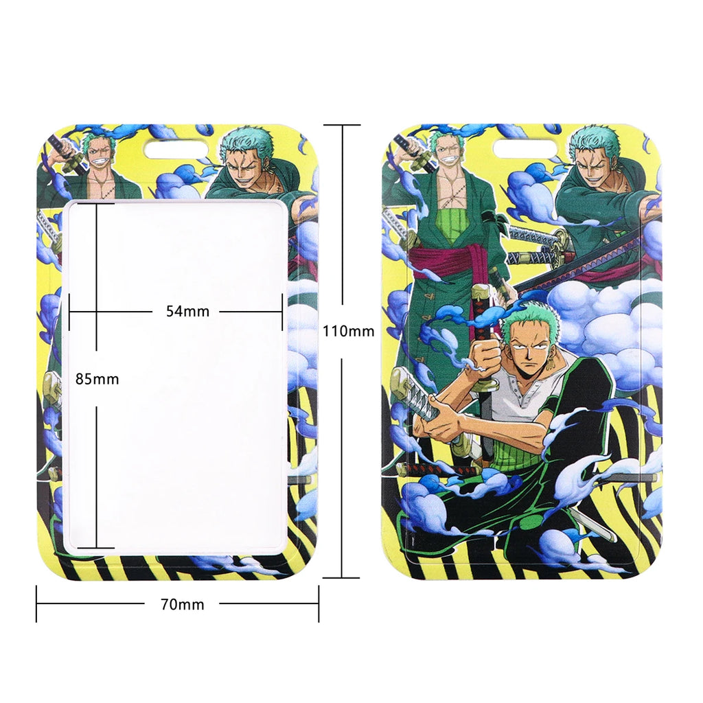 Japan Anime Cartoon Zoro Neck Strap Lanyards for Key ID Card Gym Cell C USB Badge Holder Rope Cute Key Chain Toy Gift