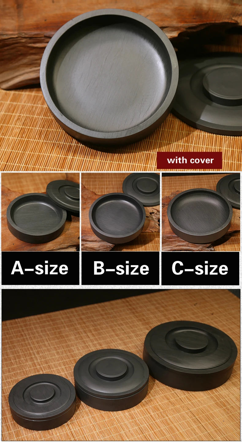5-8 Inches Natural Inkstone Calligraphy Writing Ink Stone Traditional Chinese Painting Inkslab Multifunction Ink Grinding Plate
