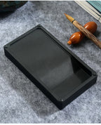 Multi-functional Inkstone Holding and Grinding Ink Anti-drop Portable Easy Clean Both Sides Usable Stationery for Students