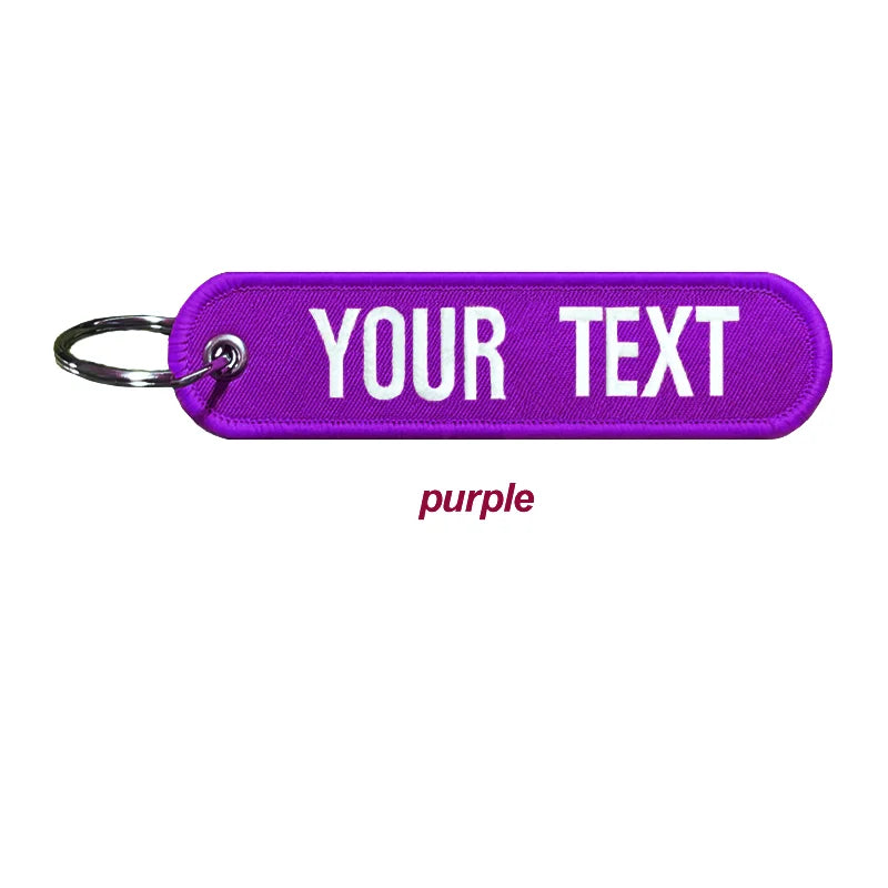 Personalized Keychain with Name Patch, Embroidery Text, Key-Ring Accessory for a Tag Customized Gift