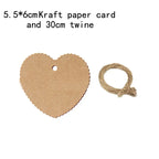 50PCS DIY Kraft Paper Tags Label Paper Price Tag Name Vintage Wedding Hanging Tag  Wrap Gift Wrapping Blank Label Crafts