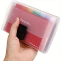 1pc A6 Expanding File Organizer 13-Pockets, Accordion Folder with Button Closure for Documents Receipts Cards, Document Wallet
