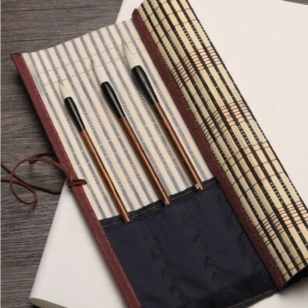 Ancient Oil Watercolor Chinese Calligraphy Brush Wolf Hair Wood Scriptures Writing Brush Oil Painting Art Paint Brush Artist