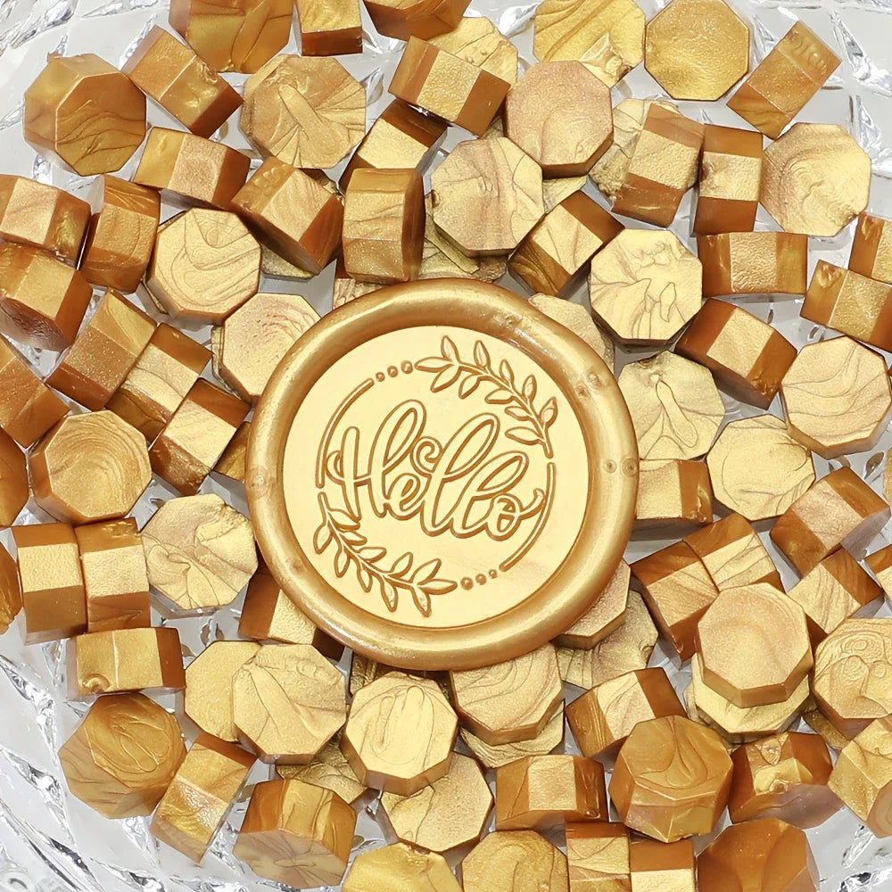 100pcs/bag Octagonal Sealing Wax Beads for Wax Stamps is Suitable for Wedding Invitations, Envelope Cards, Christmas Gift