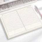 B5 Spiral Multifunctional Notebook Grid/Horizontal Lines Separate the Thick Paper Roll Notepad, Suitable for Planners and Studen