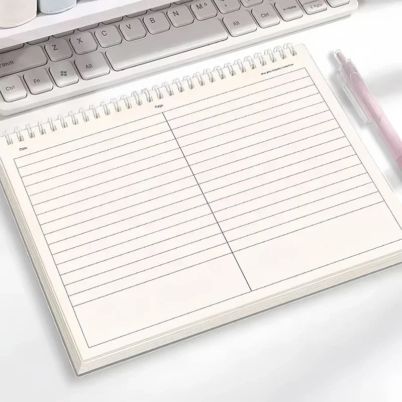 B5 Spiral Multifunctional Notebook Grid/Horizontal Lines Separate the Thick Paper Roll Notepad, Suitable for Planners and Studen