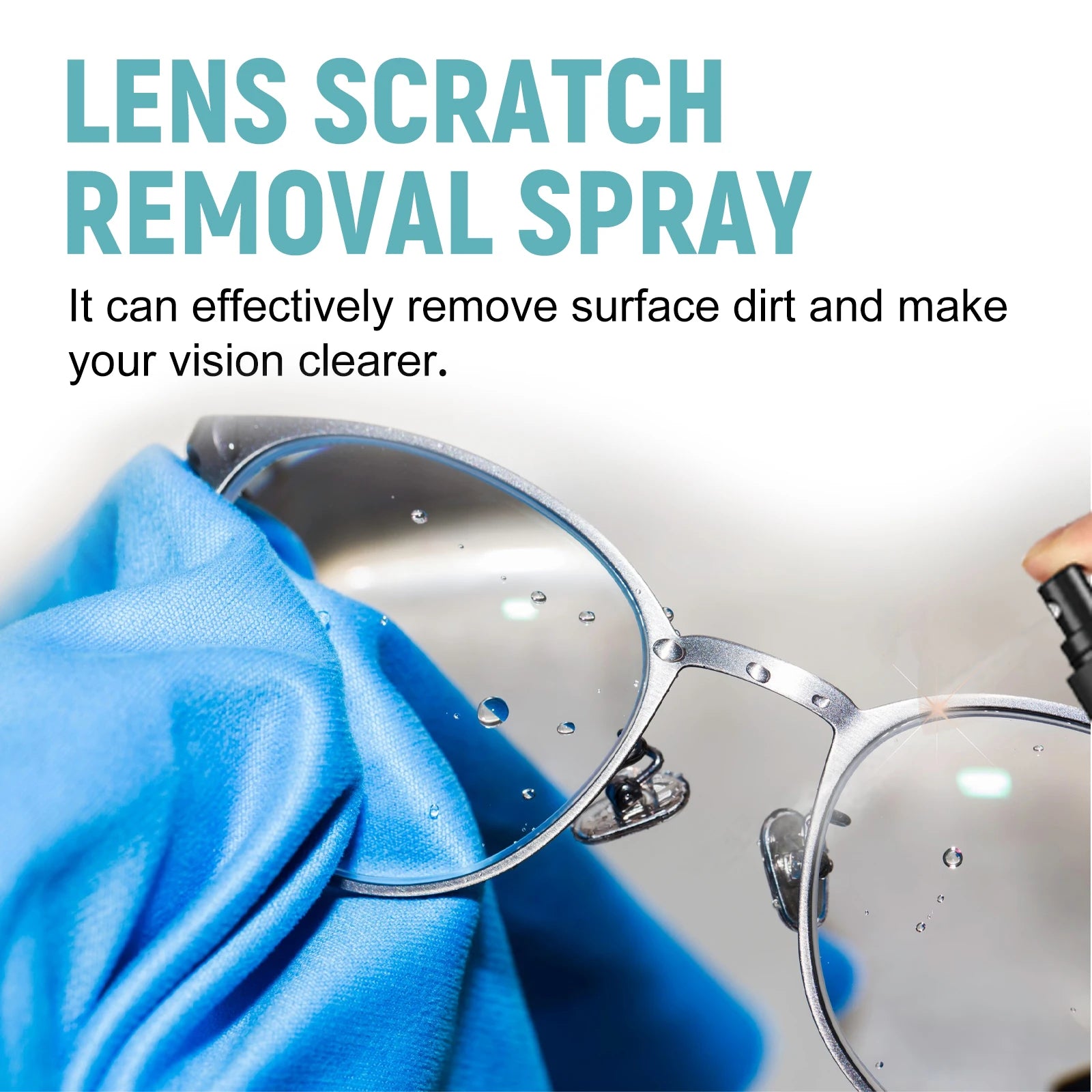 Eyeglass Lens Cleaner Spray Anti Fog Glasses Care Instant Clear Vision Oil Stain Remover Sunglasses Screen Cleaning Kit 100ml