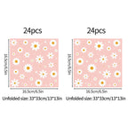 24pcs 7/9inch Pink Daisy Theme Disposable Tableware Flower Plate Napkin Banner Birthday Party Baby Shower Wedding Decor
