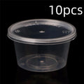 5/10pcs 100ml Disposable Plastic Takeaway Sauce Cup Containers Food Storage Box With Lids Pigment Paint Box Palette Reusable