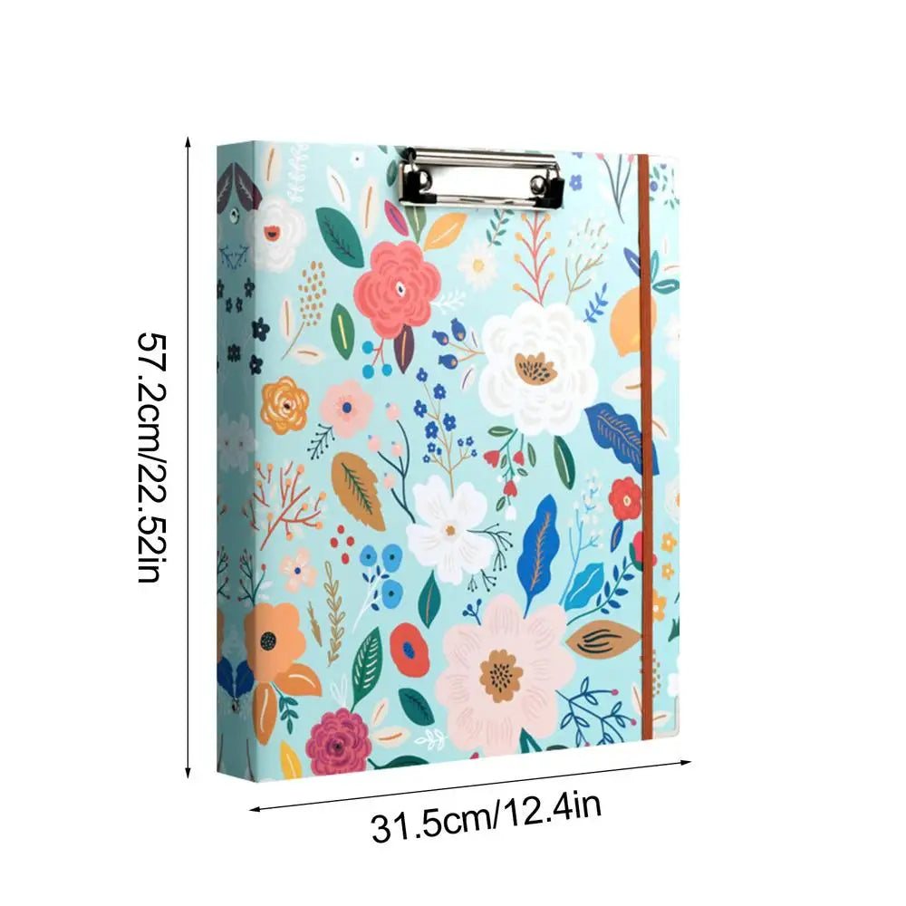3 Ring Binder Portable 3Ring View Binder Non-Stick File Folders Letter Size Refillable Office Supplies with Divider School