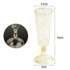JUSTINLAU 25/50/100pcs Disposable Cups Clear Plastic Champagne Flutes Bar Cups Toasting Glasses for Weddings Party Cocktail Cups