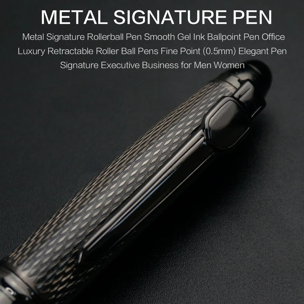 STONEGO Classic Luxury Rollerball Pens, Stainless Steel Roller Ball Pen for Men Women, School, Office, Executive, Business