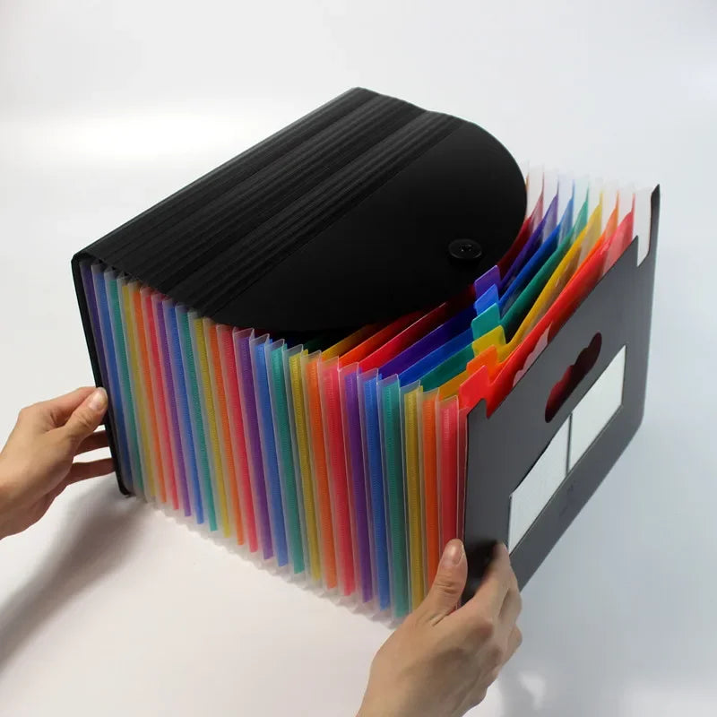 Rainbow 12-24-37Pocket Expanding File - A4 Accordion Folder, Portable Document/Bill/Receipt Holder for Organizing