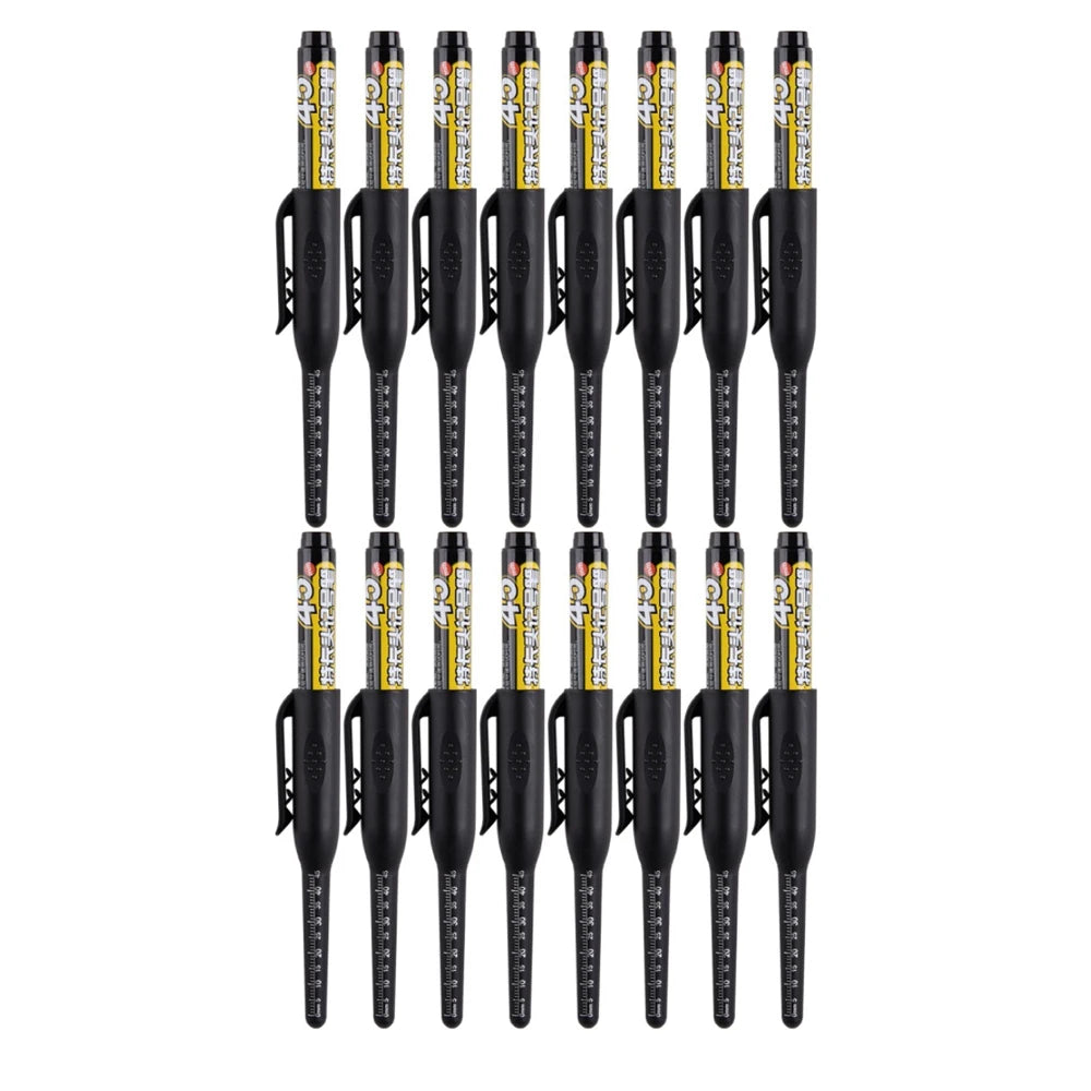 4-40Pcs White/Black/Blue/Red 45mm Deep Hole Marker Pens Long Nib Head Carpenter Pen Waterproof for Measuring Woodworking Office