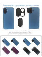 Protective Back WebCam Cover Sticker Anti-Scratch Camera Lens Cap Plastic Phone Lens Privacy Protector for iPhone 16/16Plus