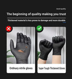 100/50/20PCS Black Nitrile Gloves Latex & Powder Free for Tattooing Manicures Salon Cleaning Disposable Food Working Latex Glove