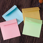 20Piece 10*10cm Square Color Candy Small Envelope DIY Colour Purple/Black/Green/cowhide/yellow/Blue/Pink