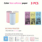 Thermal Mini Printer, Portable Inkless Sticker Maker,Bluetooth Free Cut Small Pocket Printer for Children DIY 57mm Photo Print