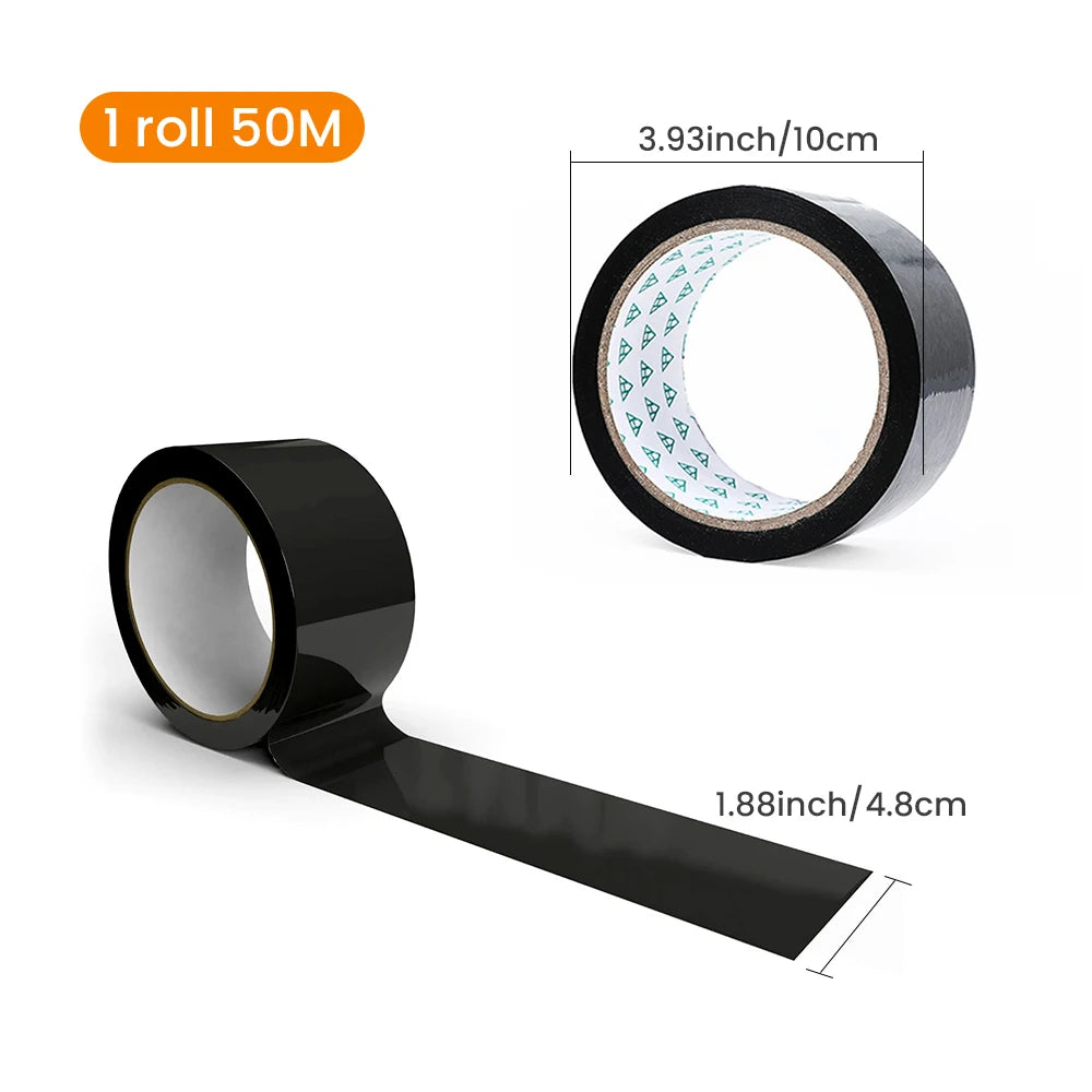 50M×48mm,48U,1 Piece of Colored BOPP Adhesive Tape for Packaging, Dust and Hair Prevention, Suitable for Factories/Homes/Schools