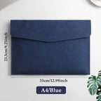 1pcs Leather A4/A5 File Bag Waterproof Wear-resistant Ultra-large Capacity Folder Business Office School File Storage Supplies