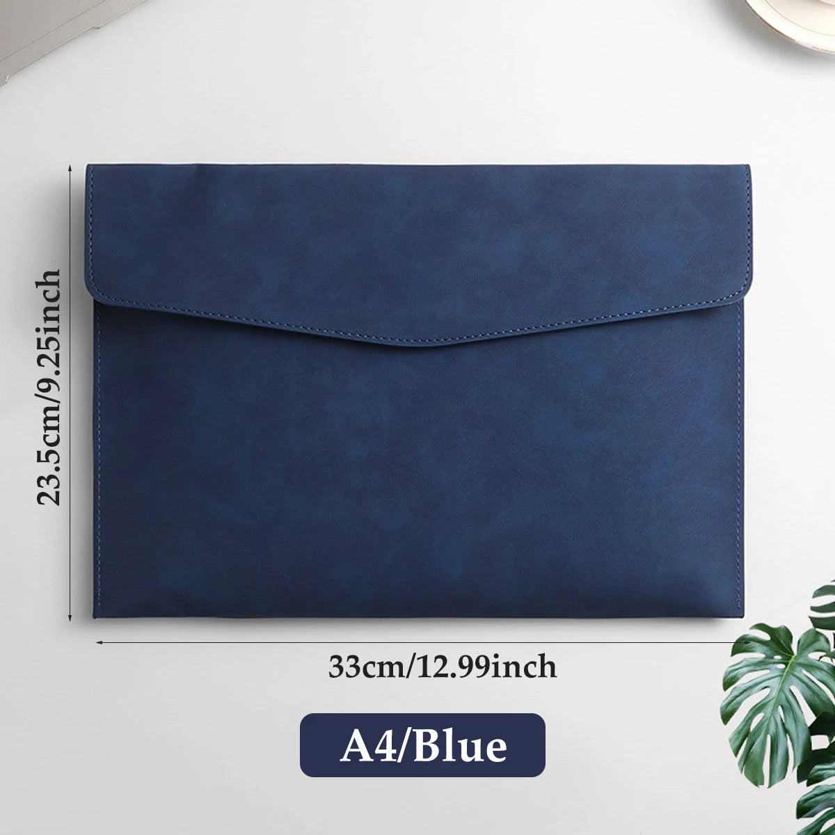 1pcs Leather A4/A5 File Bag Waterproof Wear-resistant Ultra-large Capacity Folder Business Office School File Storage Supplies