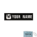 1PC 10cmX2.5cm Custom Name Patch Stripes Badge Iron On Or Hook Loop fire trophy radiation motorcycle blood drop love Pentagram