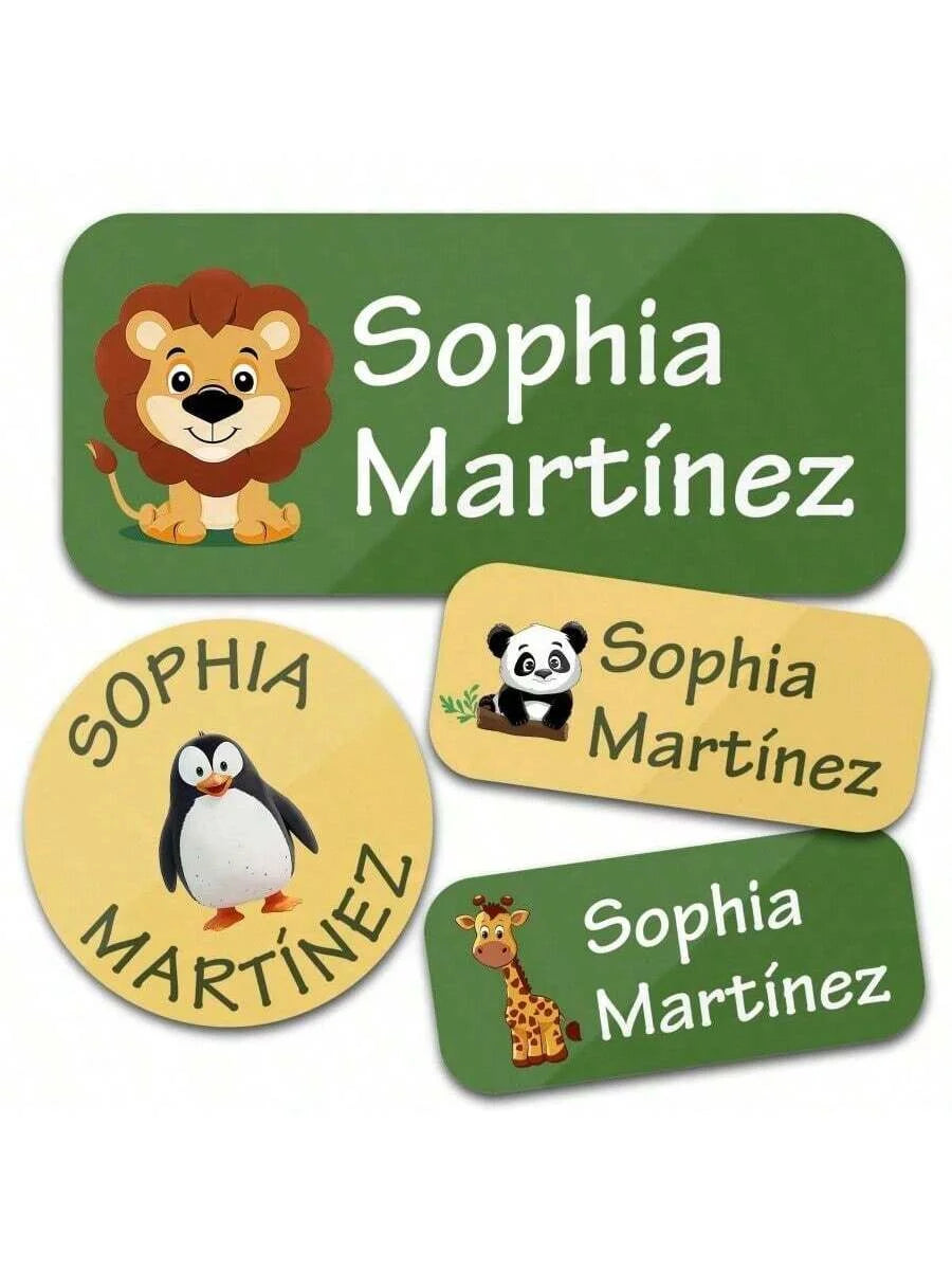 Custom Name Stickers 130 Pieces - Waterproof Personalized Adhesive Labels for Clothing
