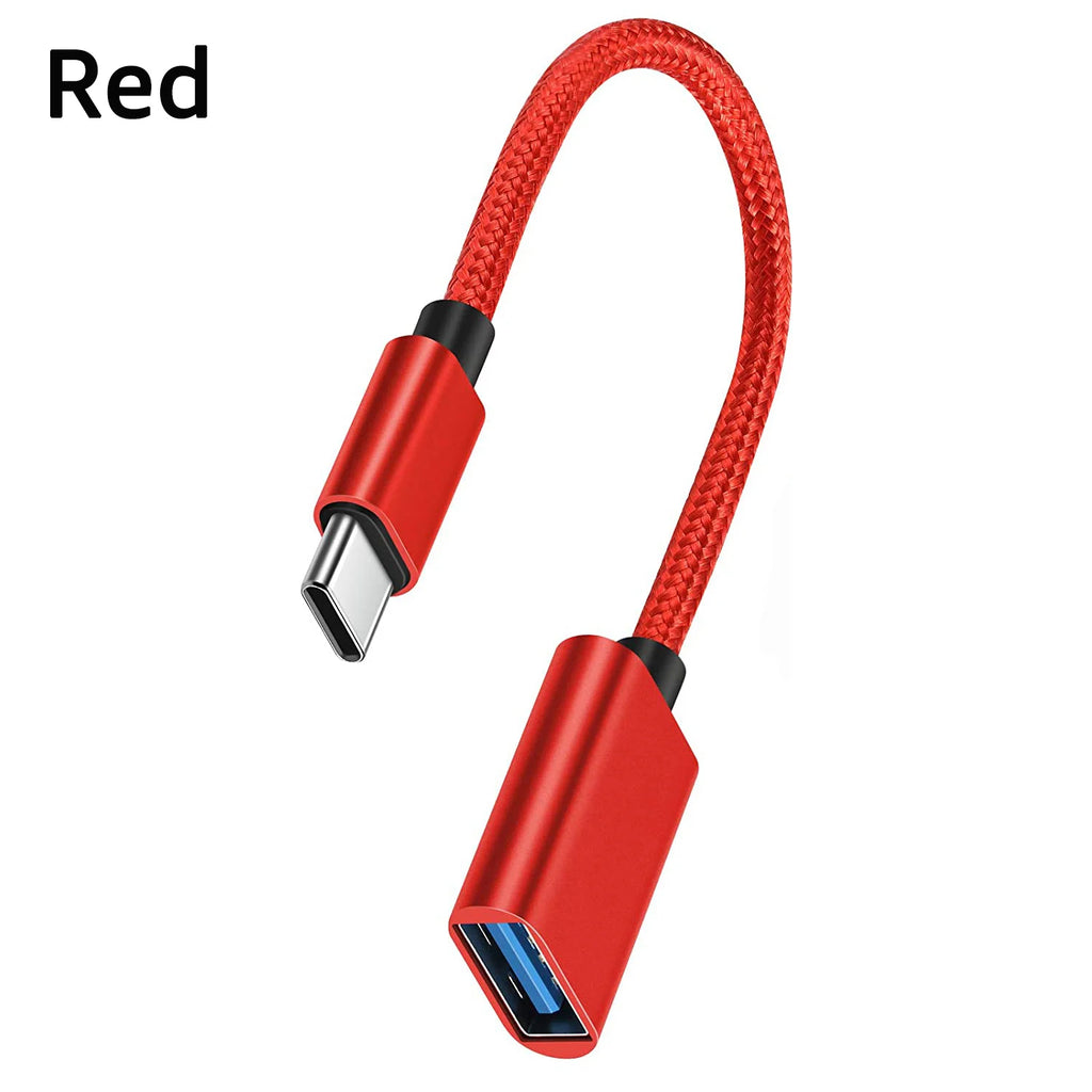 USB-C to USB Adapter, USB-C Male to USB Female OTG Data Cable, Suitable for MacBook Pro/Air, iPhone 16 Pro Max/16 Plus/16e/15