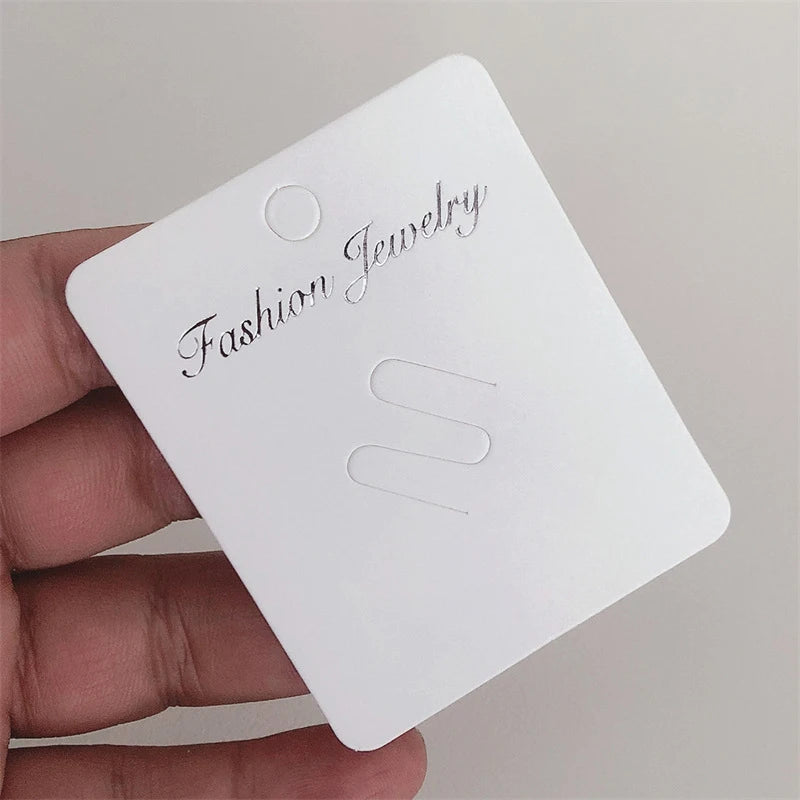 50Pcs Fashion Brooches Display Cards High Quality Pins Blank Paper Tag Jewelry Packaging Cards Sale Hang Price Tag Cards