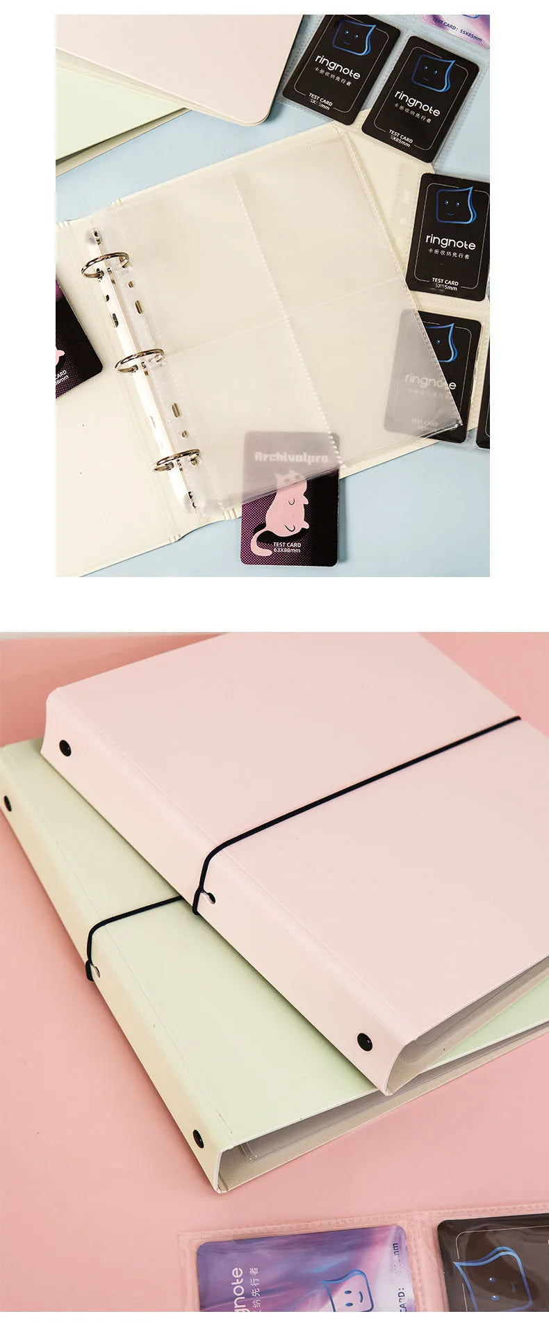 A5 3 Ring Binder Kpop Photocards Holder Photo Album Pocket Sleeves Clear Photo Card Collect Book Loose-leaf Binder Sheet Inserts