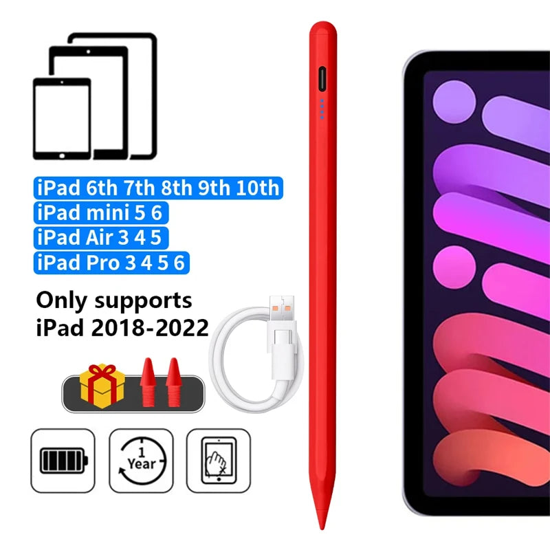 For Apple Pencil 2 1 Palm Rejection Power Display iPad Accessories iPad 2022 2021 2020 2019 2018 Pro 11 12.9 Air Mini Stylus Pe